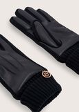 Guanti Goose in ecopelle e maglia NERO BLACK Donna immagine n. 3