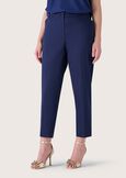 Alice cotton blend trousers BIANCO WHITEBLUE OLTREMARE NERO BLACK Woman image number 2