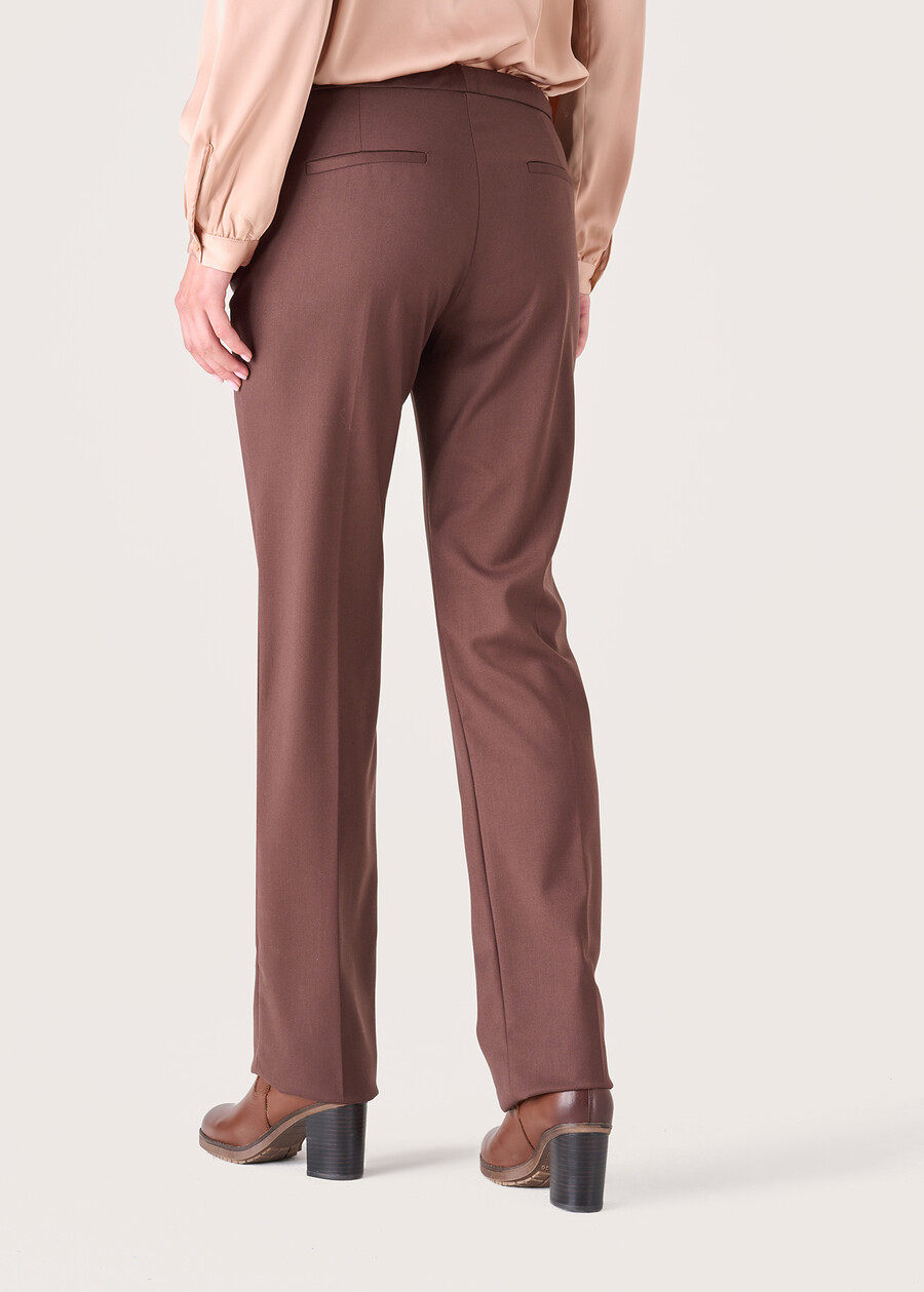 Pantalone Miranda in poliviscosa MARRONE CASTAGNABLU INCHIOSTRO Donna , immagine n. 4