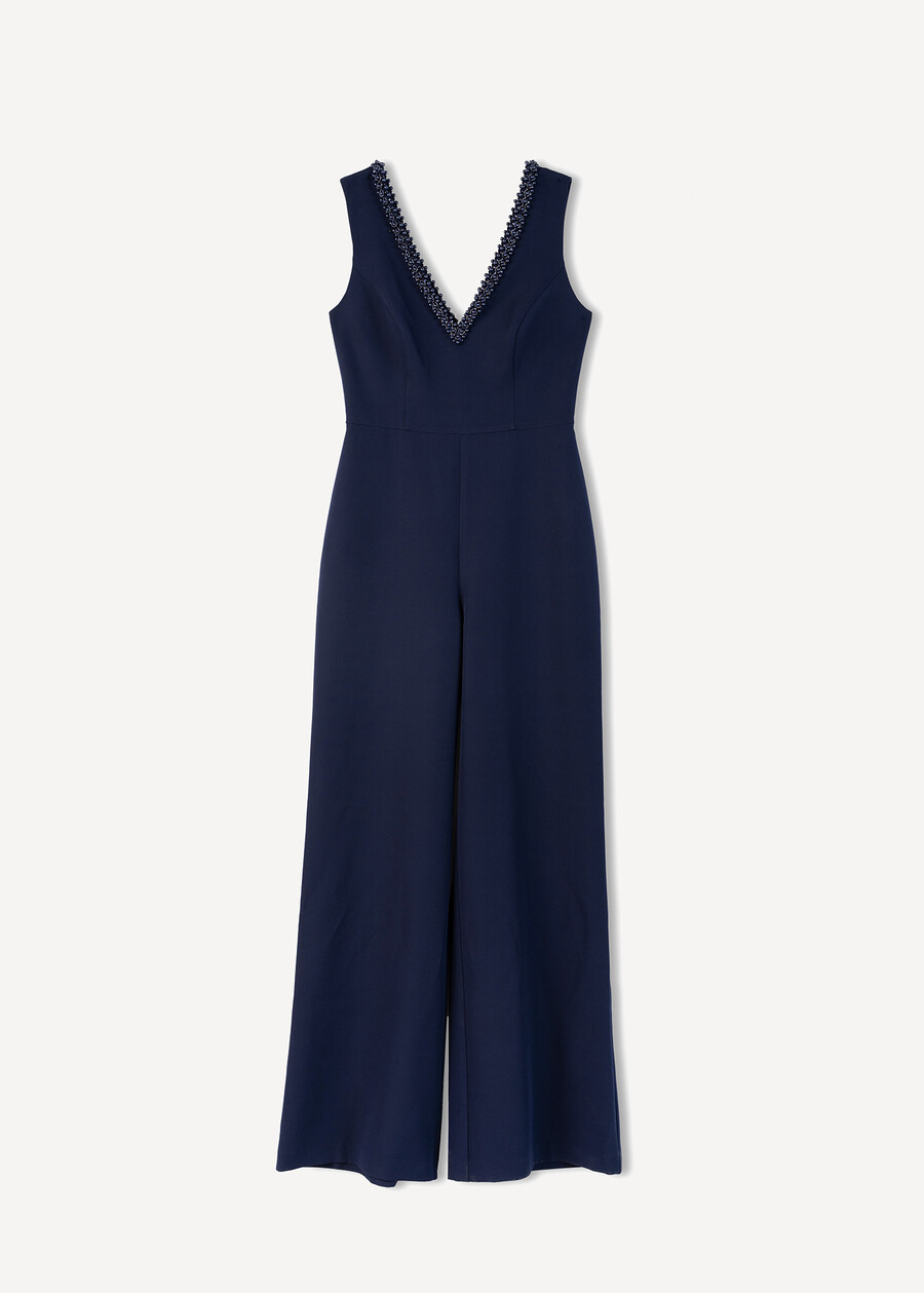 Tailor jumpsuit with beads BLU MIDNIGHT Woman , image number 5