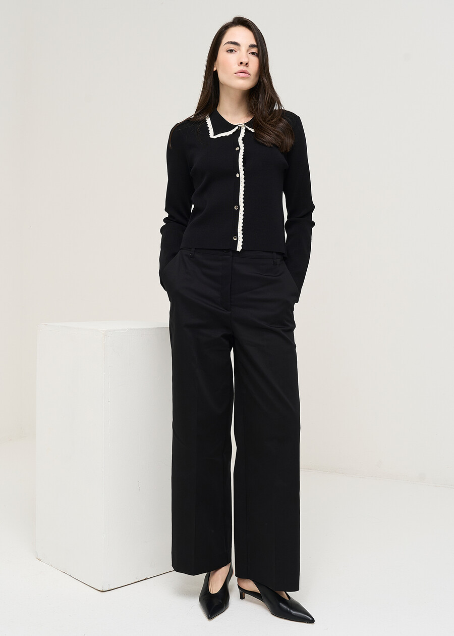 Cardigan Cody con scollo polo NERO BLACK Donna , immagine n. 4