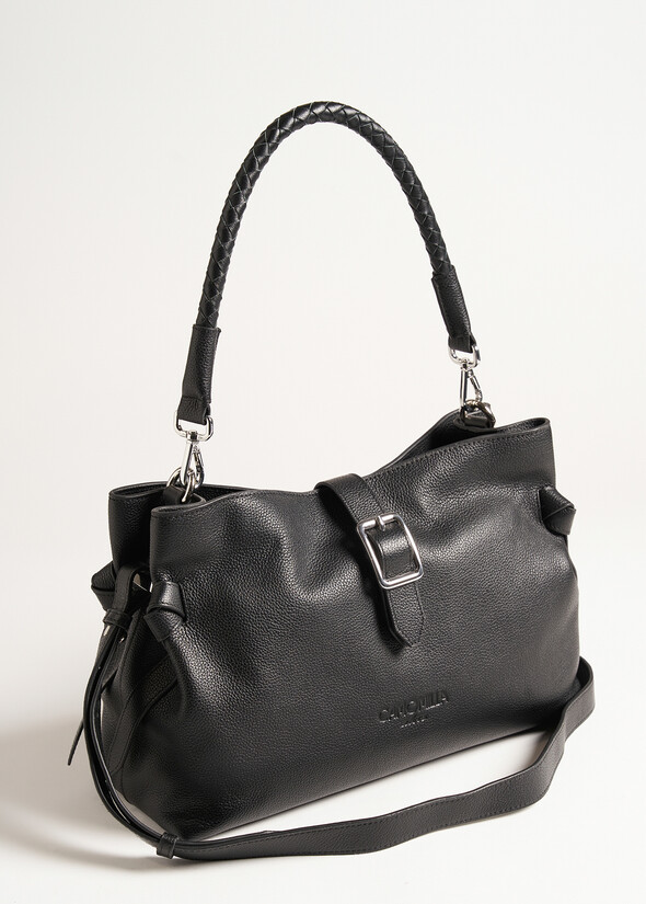 Tracolla Badya 100% pelle NERO BLACK Donna null