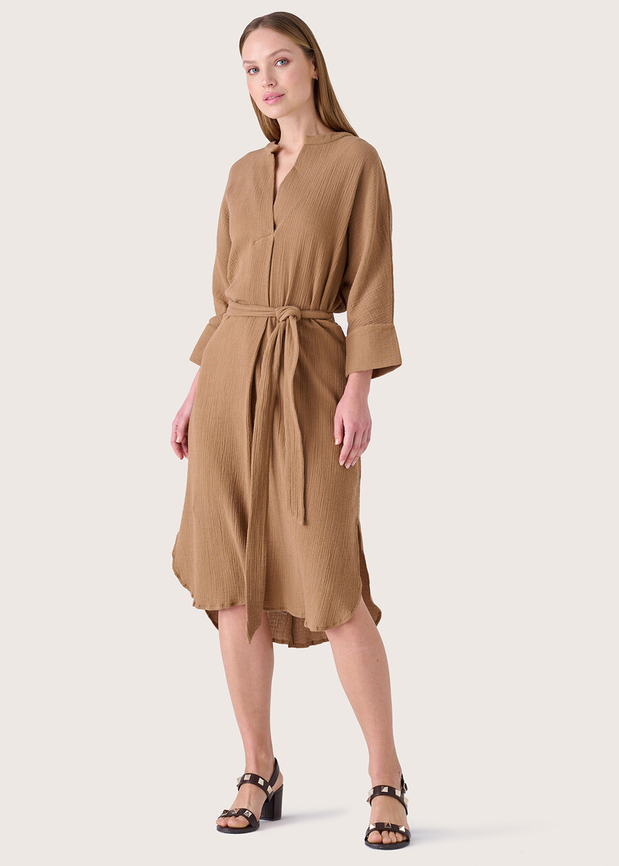 Abito Altair 100% cotone MARRONE TABACCO Donna , immagine n. 1