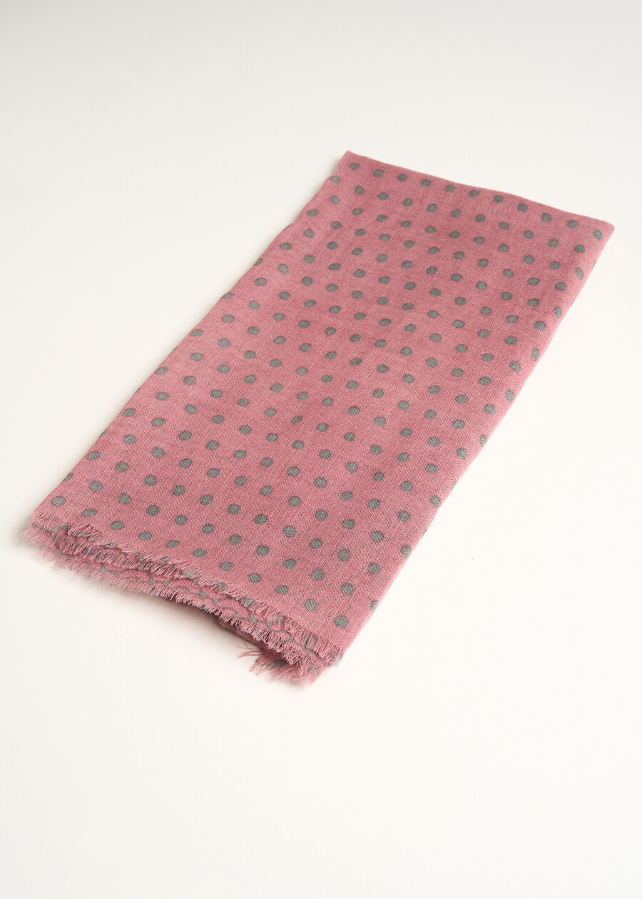 Samuela patterned wool scarf ROSA Woman , image number 2