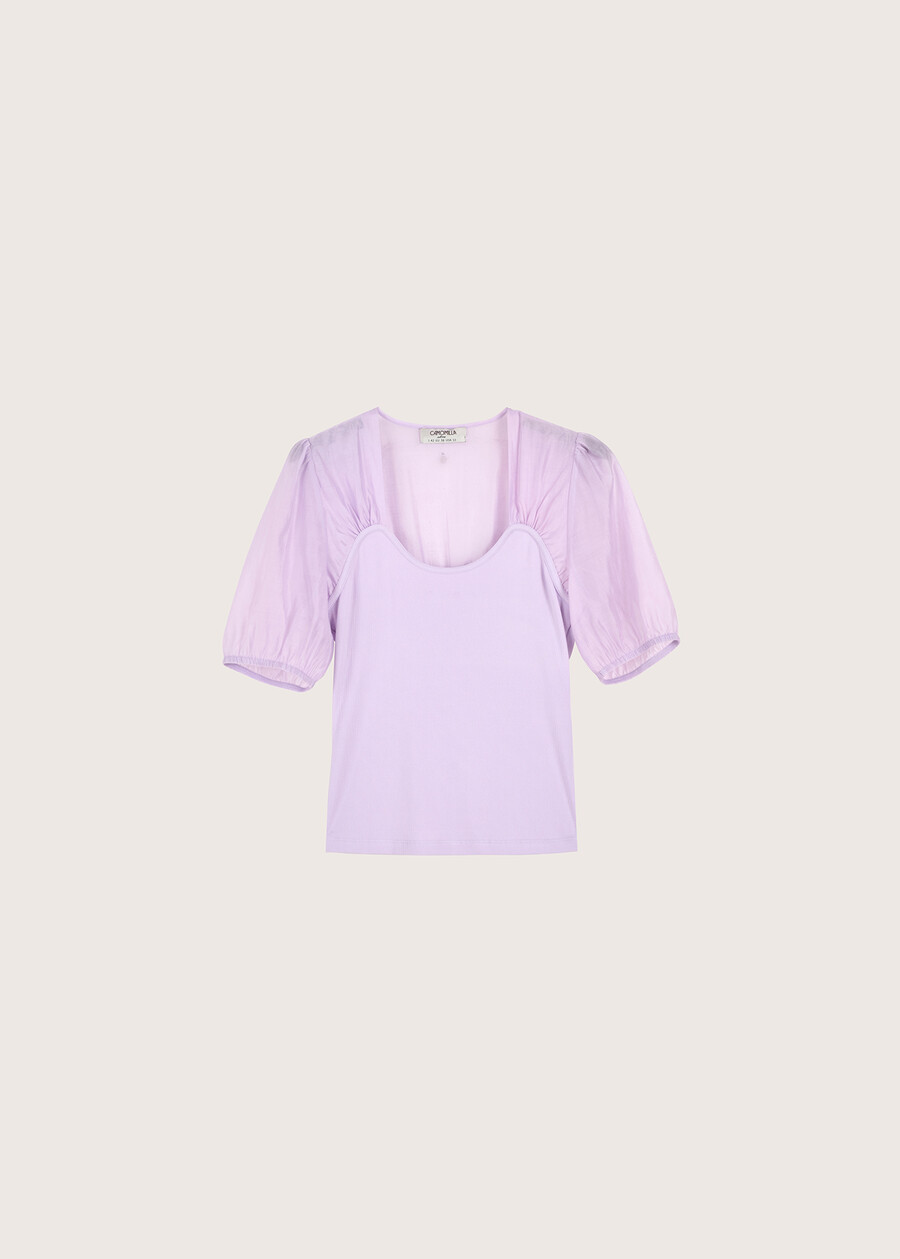 Sajan double fabric t-shirt ROSA CANDY Woman , image number 4