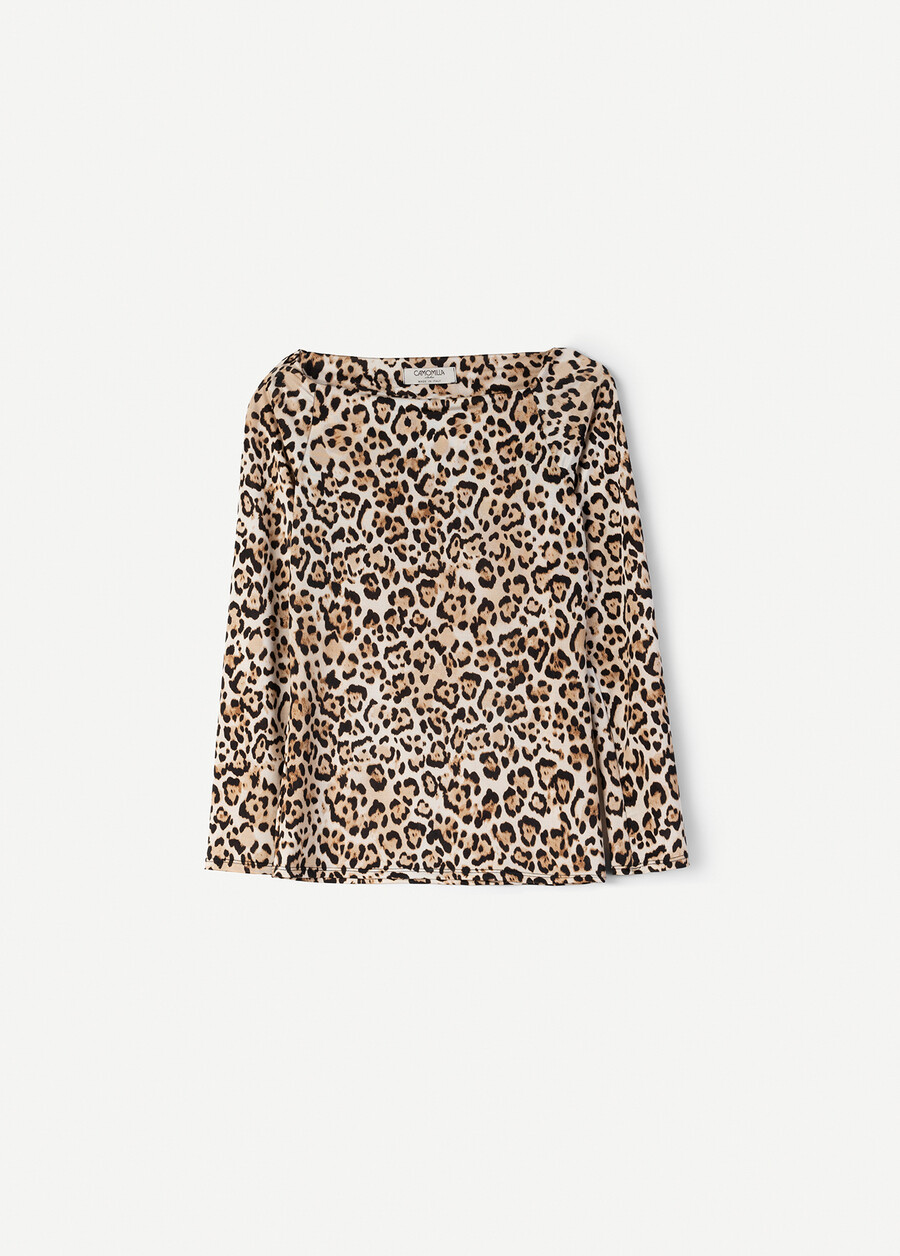 Maglia Shila stampa animalier BEIGE Donna , immagine n. 4