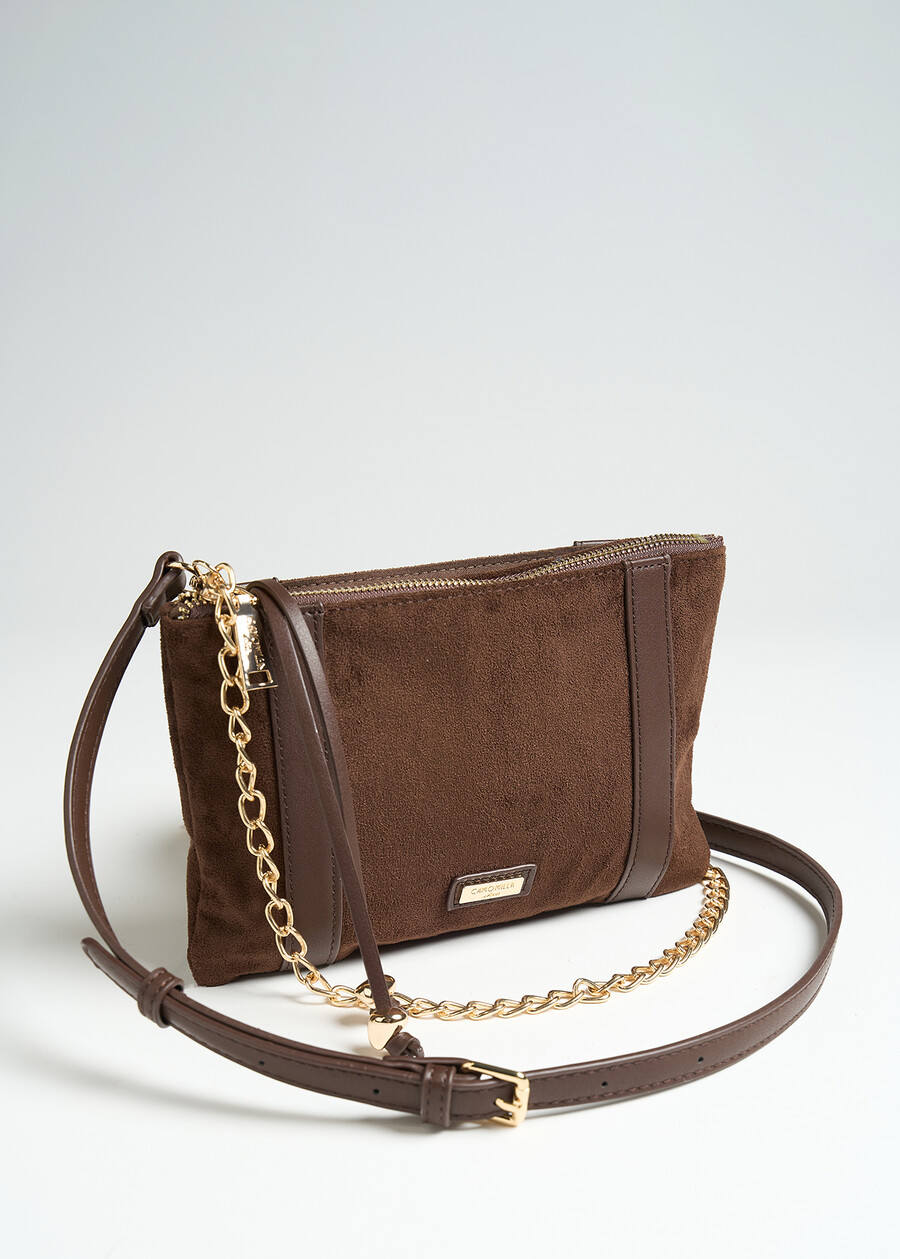 Borsa tracolla Tonga eco camoscio MARRONE Donna , immagine n. 2