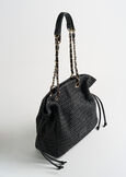 Borsa Friends raffia coulisse BEIGENERO BLACK Donna immagine n. 3