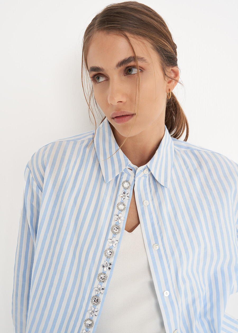 Camicia Callas con dettagli gioiello BIANCO WHITE Donna , immagine n. 2