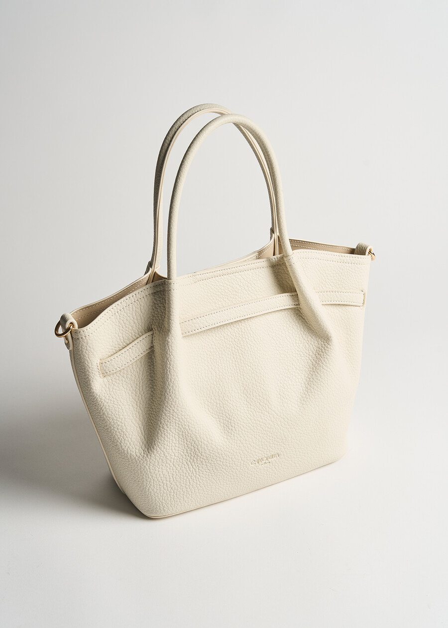 Beatrice deer print shopping bag ROSABIANCO WHITE Woman , image number 3