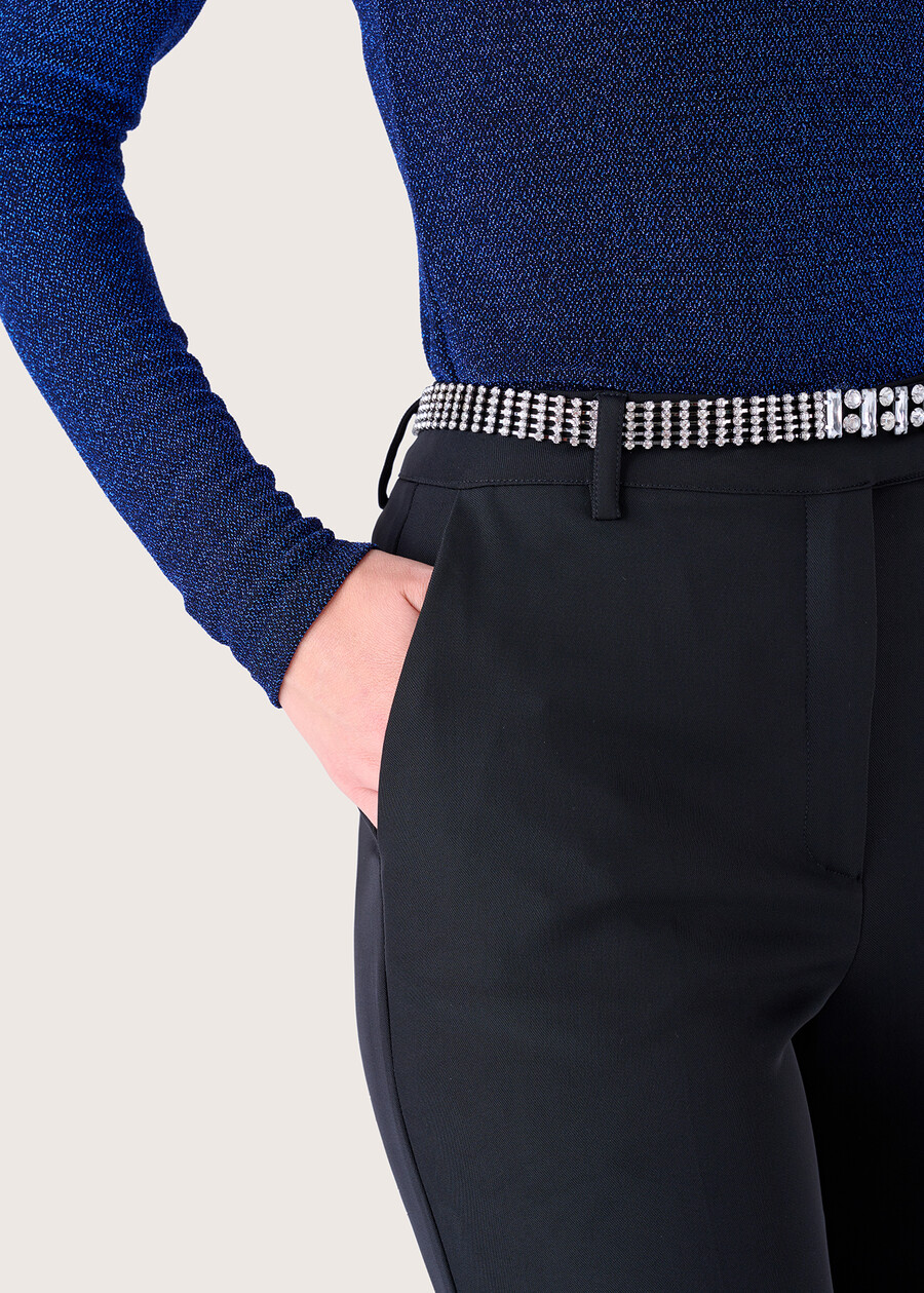 Pantalone Ashley in cady NERO BLACK Donna , immagine n. 4