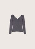 Asiae t-shirt with lurex GRIGIO MEDIUM GREY Woman image number 4