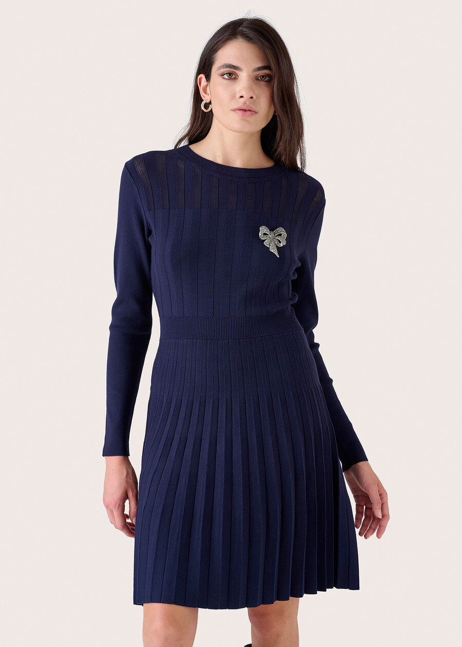Abito Antilla con gonna plissettata BLUE OLTREMARE Donna , immagine n. 2