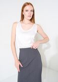 Top Teresa in satin con spallina NERO BLACKBIANCO WHITEBLU Donna immagine n. 1