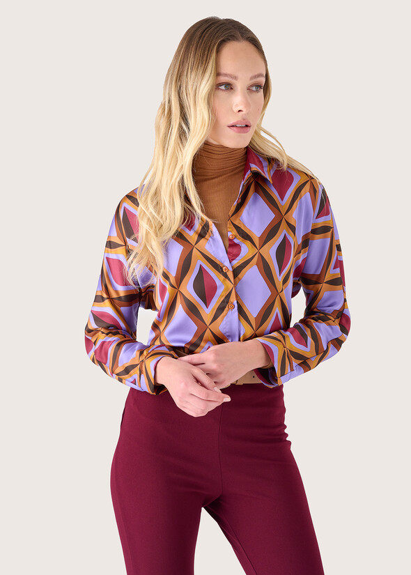 Camicia Costant in satin ROSSO SYRAH Donna null