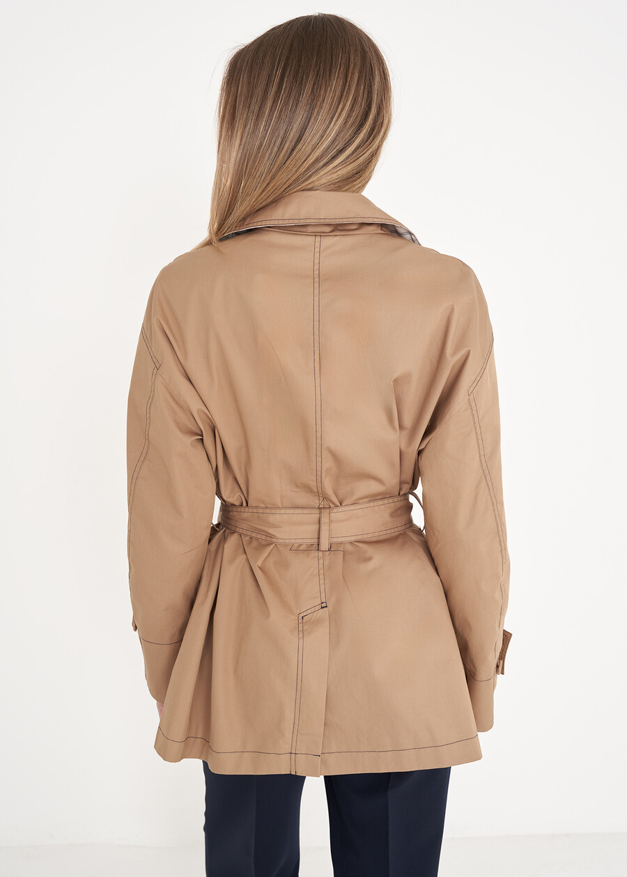 Ted cotton trench coat BEIGEBLU Woman , image number 6