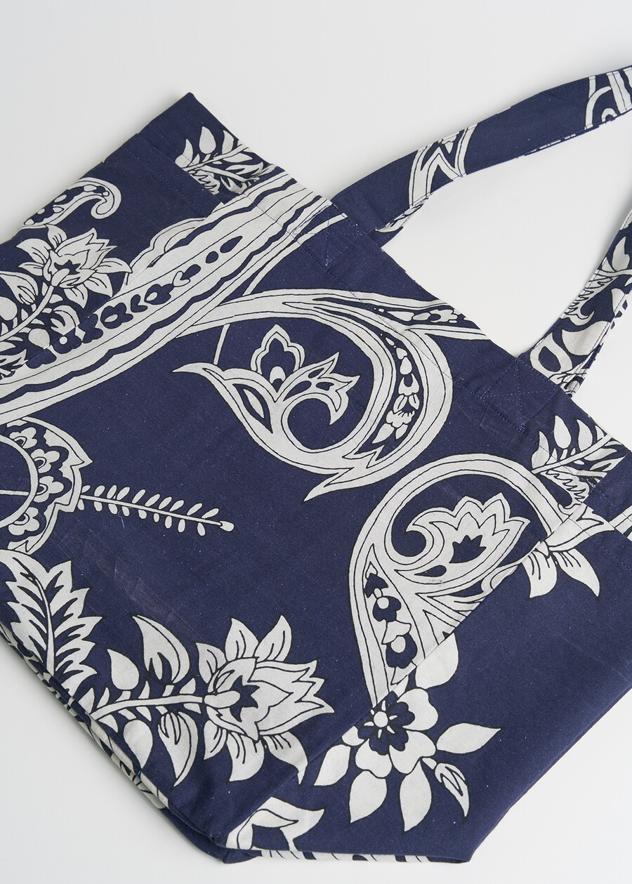 Borsa Briana-A stampa cashmere BLU Donna , immagine n. 5