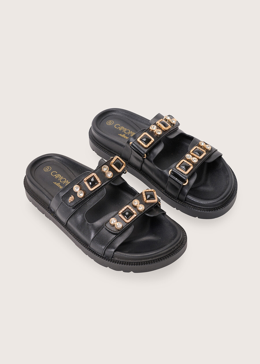 Somi sandal with stones NERO BLACK Woman , image number 2