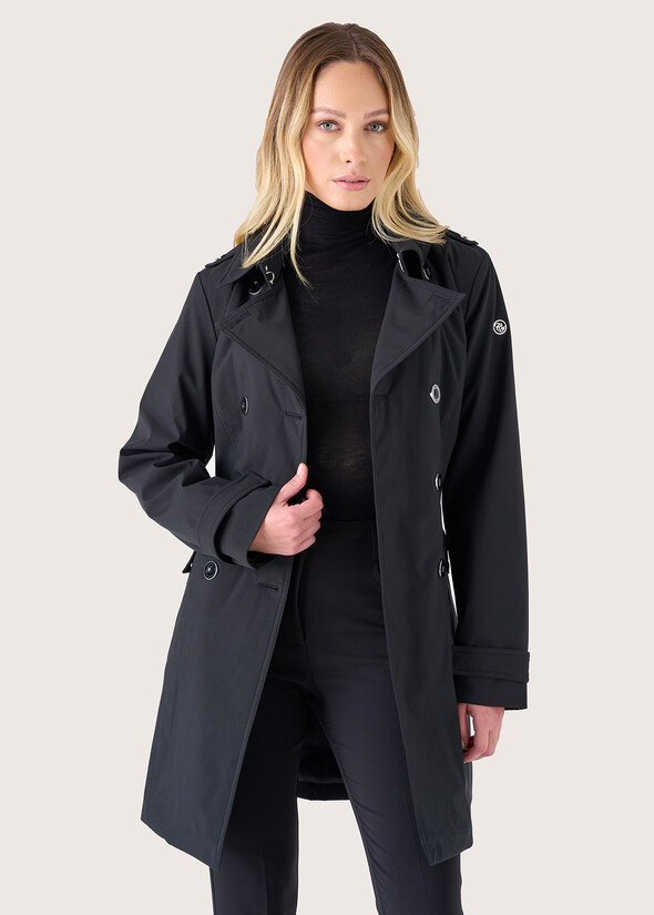 Taira double-breasted trench coat NERO BLACK Woman null