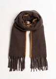 Sciarpa Shaggy con bordo a contrasto MARRONE CAFFEBEIGE MOUSSE Donna immagine n. 1