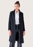 Clory cloth coat NERO BLACKBLU FIORDALISO Woman image number 2
