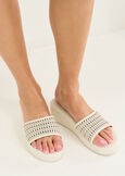 Stanley perforated faux leather sandal BEIGE LATTE Woman image number 1