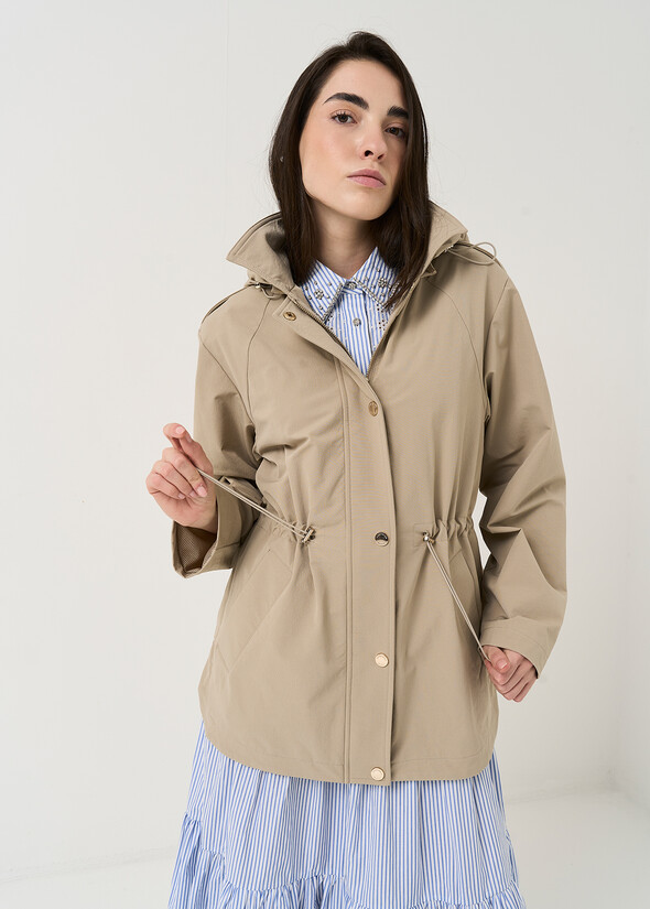 Gaston hooded trench jacket GRIGIO Woman null