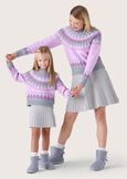 MOLLY KNITTED SKIRT FOR GIRLS GRIGIO MEDIUM GREY Woman image number 5