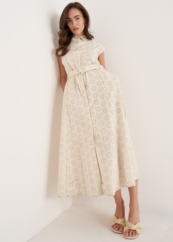 Alis Longuette Shirt Dress BIANCO BURRO Woman null