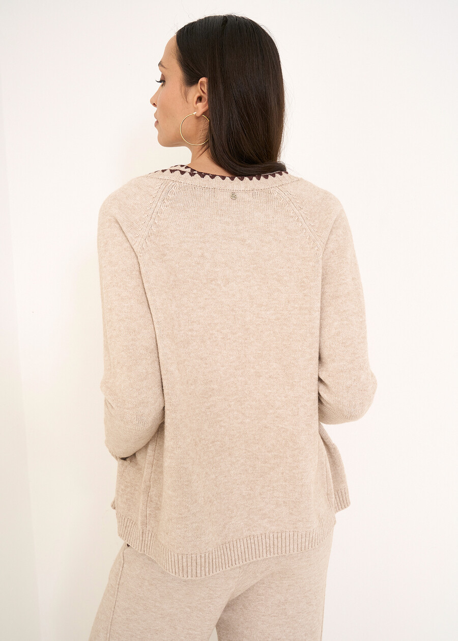 Telly two-tone twin-set GRIGIO TORTORA Woman , image number 3