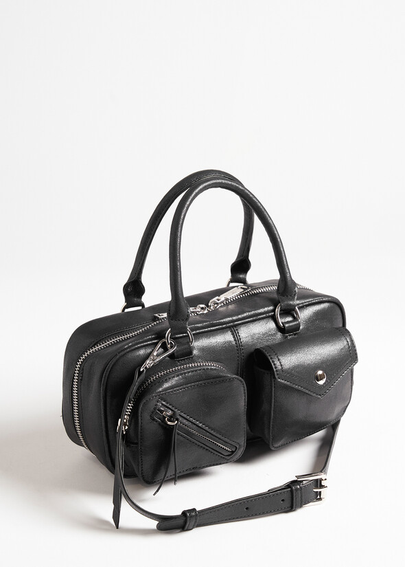 Bauletto Bayla effetto nabuk NERO BLACK Donna null