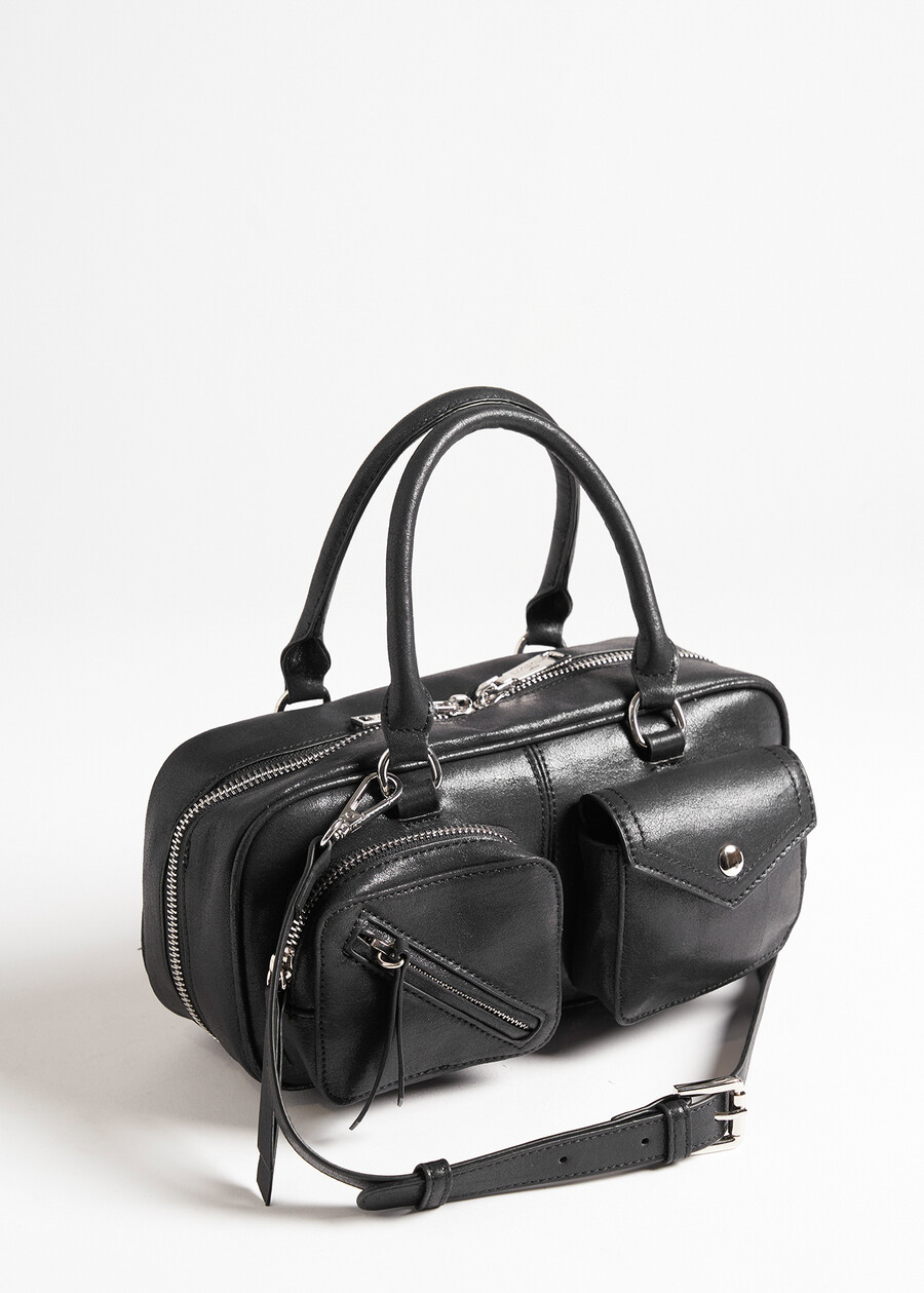 Bauletto Bayla effetto nabuk NERO BLACKGRIGIO CENERE Donna , immagine n. 1