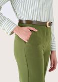 Sara technical fabric trousers VERDE AVOCADO Woman image number 4