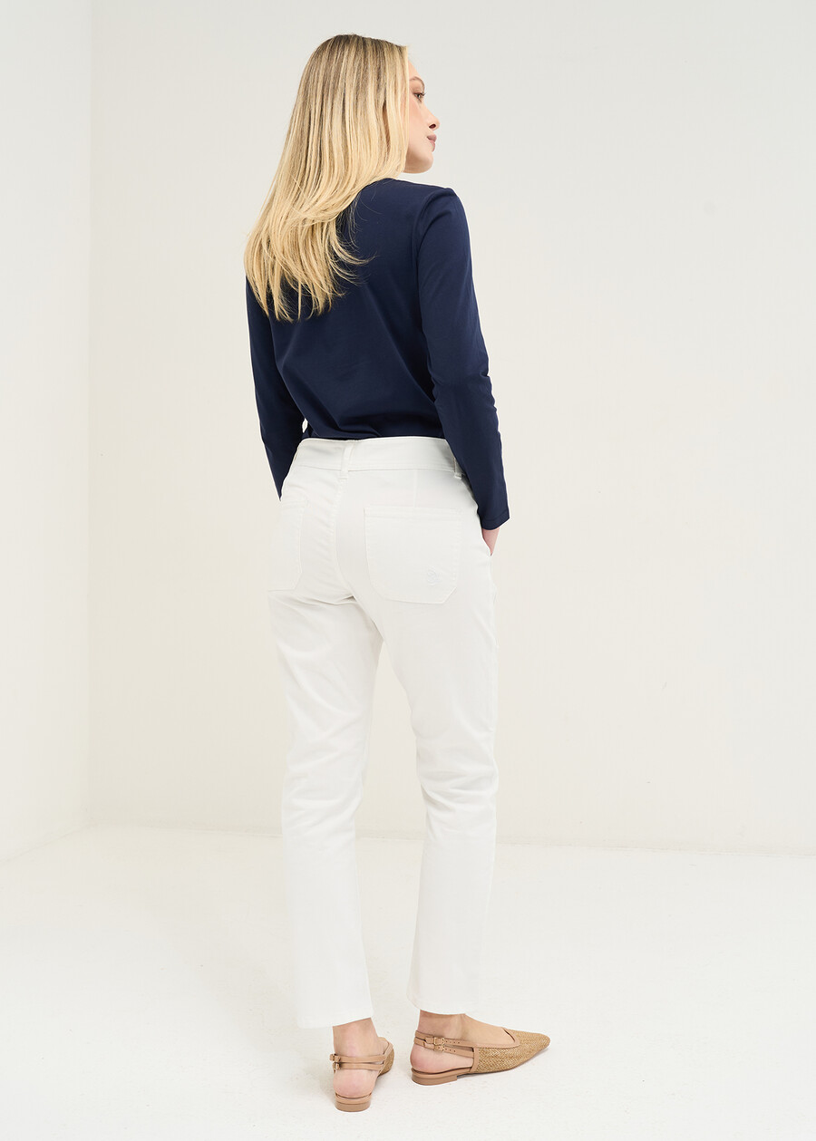 Pantaloni Paolo gamba stretta GRIGIOBIANCO WHITE Donna , immagine n. 4