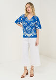 Slike printed T-shirt BLUE TURCHESE Woman image number 4
