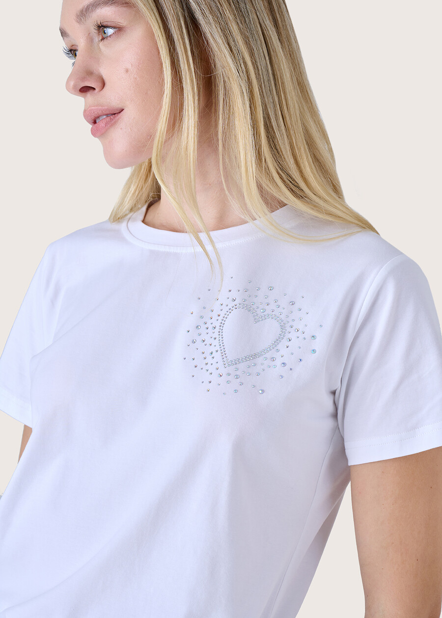 Starry 100% cotton t-shirt BIANCO WHITE Woman , image number 2