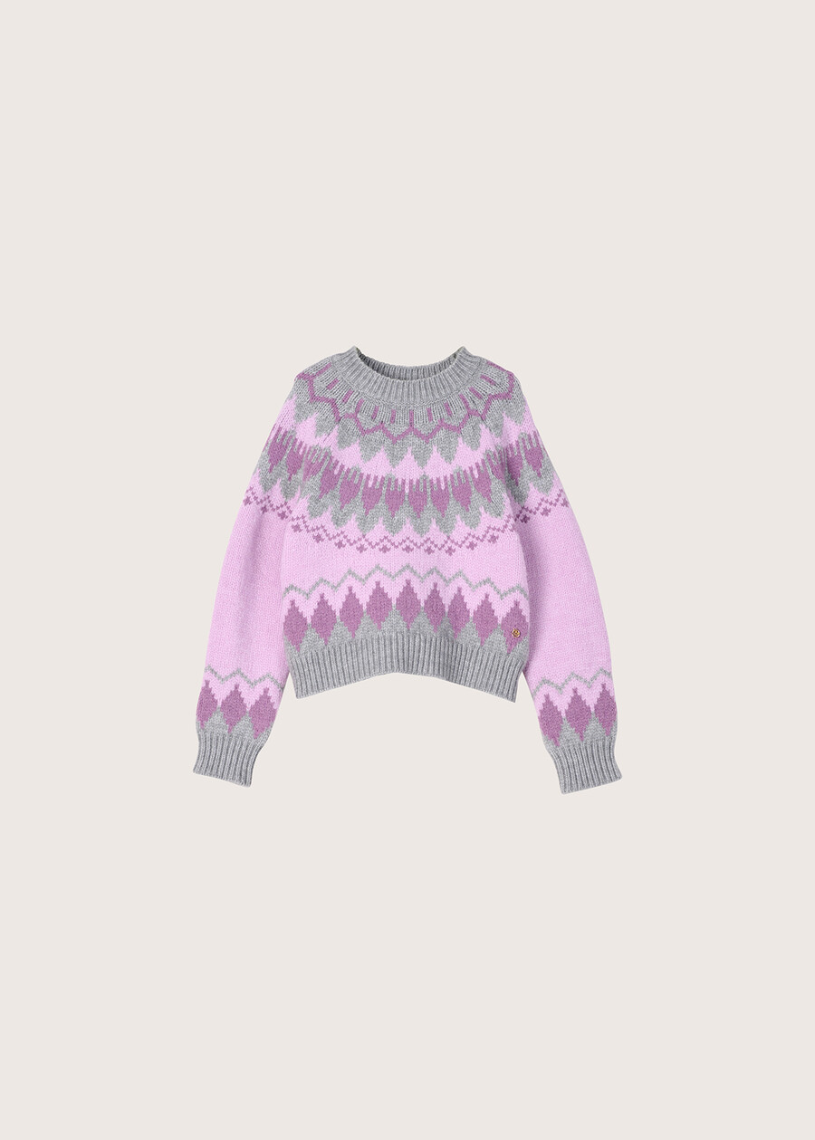 Maglioncino Mare fantasia norvegese per bimba GRIGIO LIGHT GREY Donna , immagine n. 5