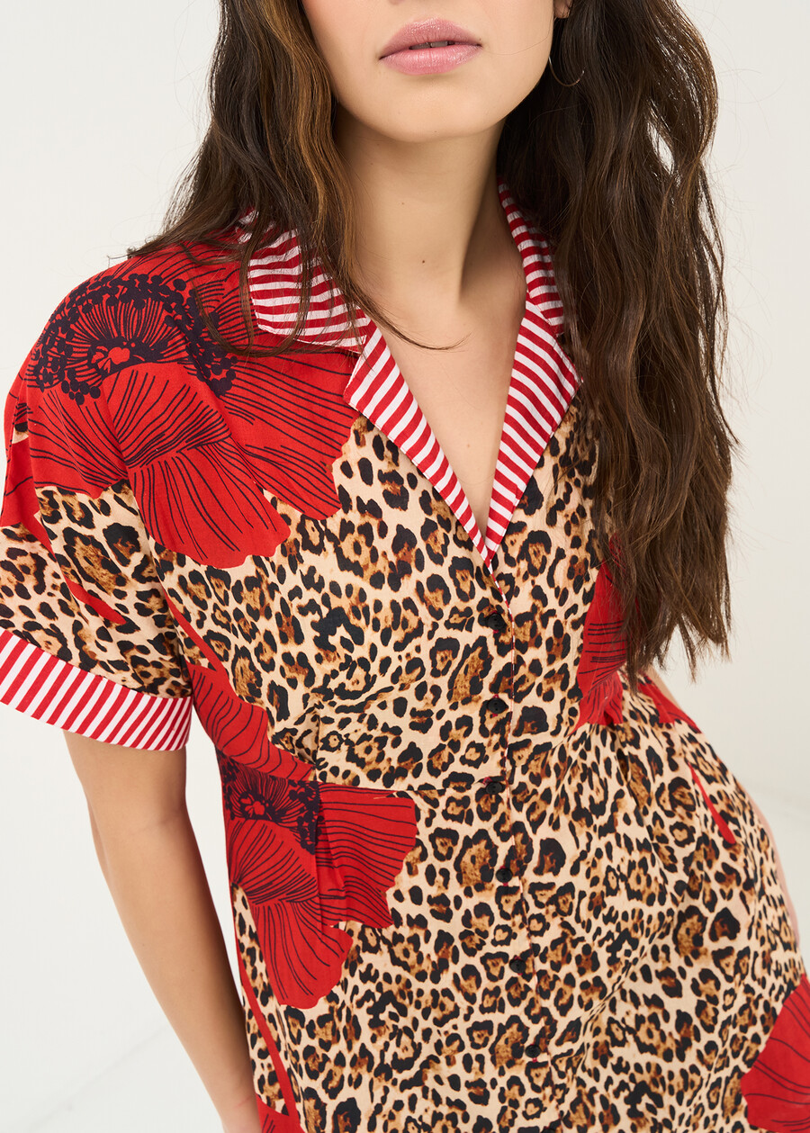 Abito midi Amely in cotone stampato ROSSO Donna , immagine n. 2