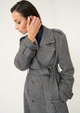 Charlot herringbone trench coat GRIGIO GREY Woman image number 3