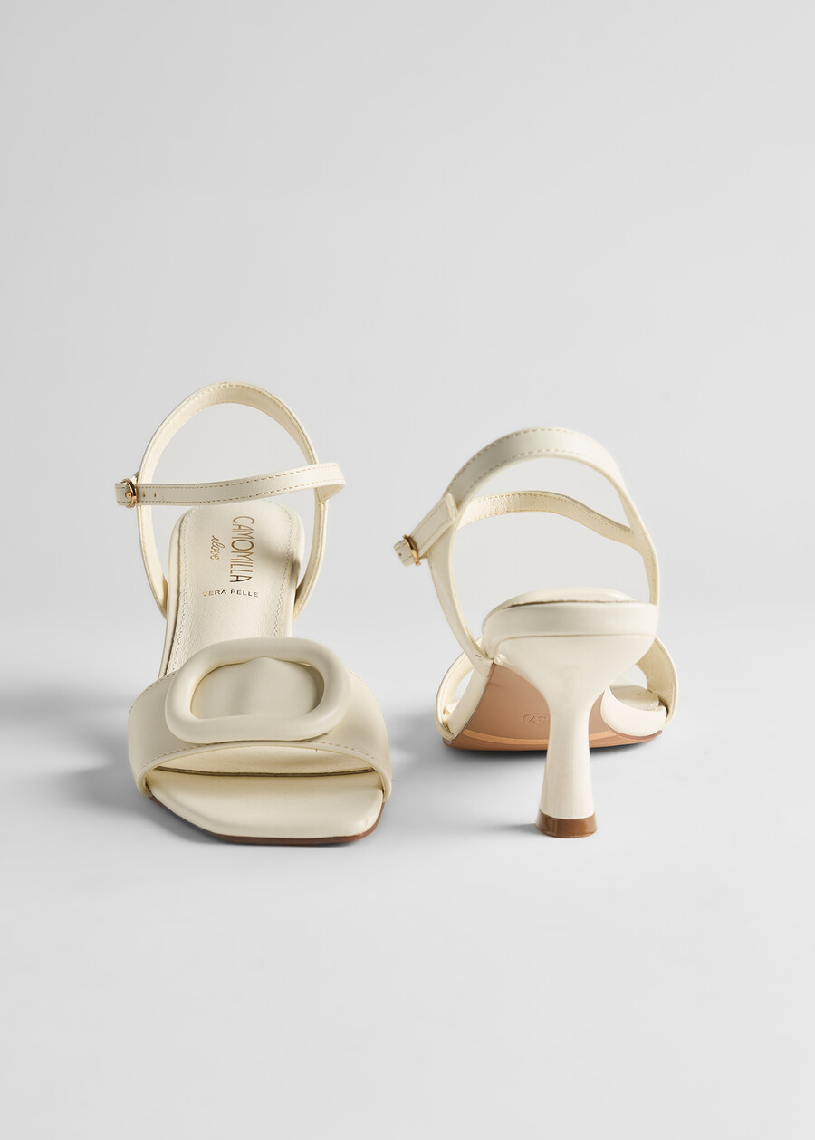 Sandalo Sary con tacco e decoro BEIGE LATTE Donna , immagine n. 4