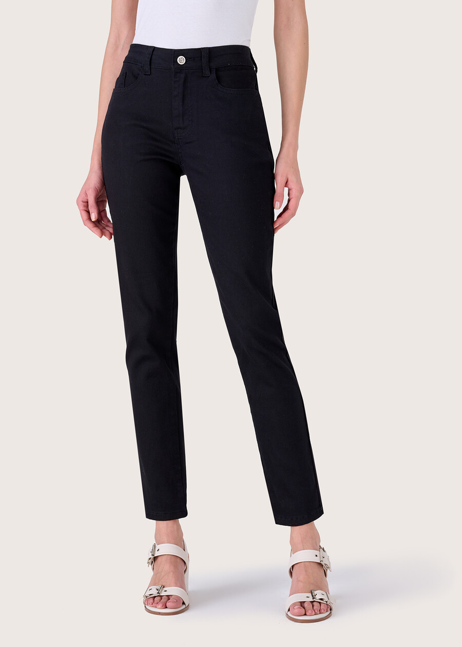 Kate cotton trousers NEROMARRONE TABACCO Woman , image number 2