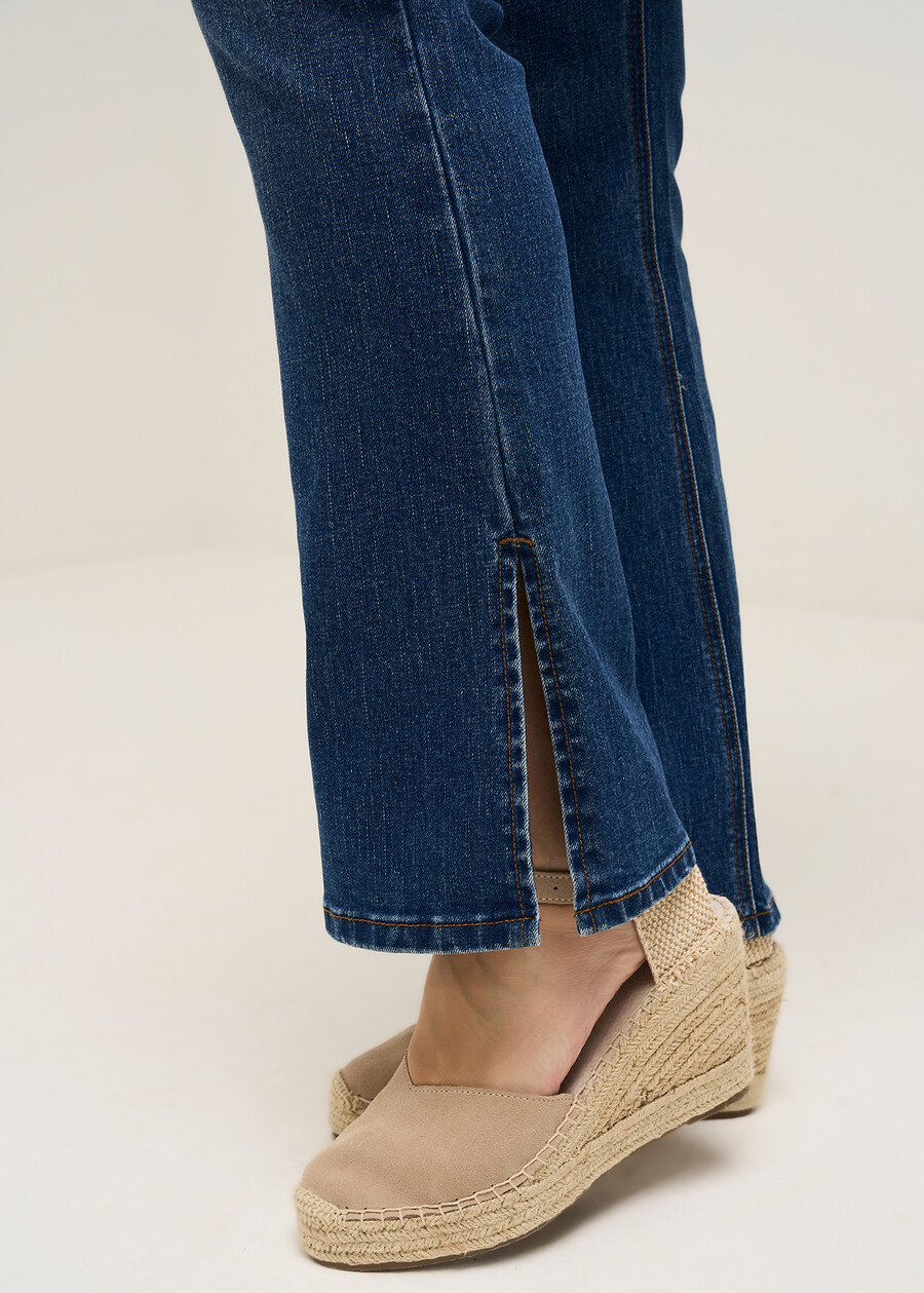 Jeans Cindy 5 tasche gamba flare con spacco DENIM MEDIUM DENIM Donna , immagine n. 7