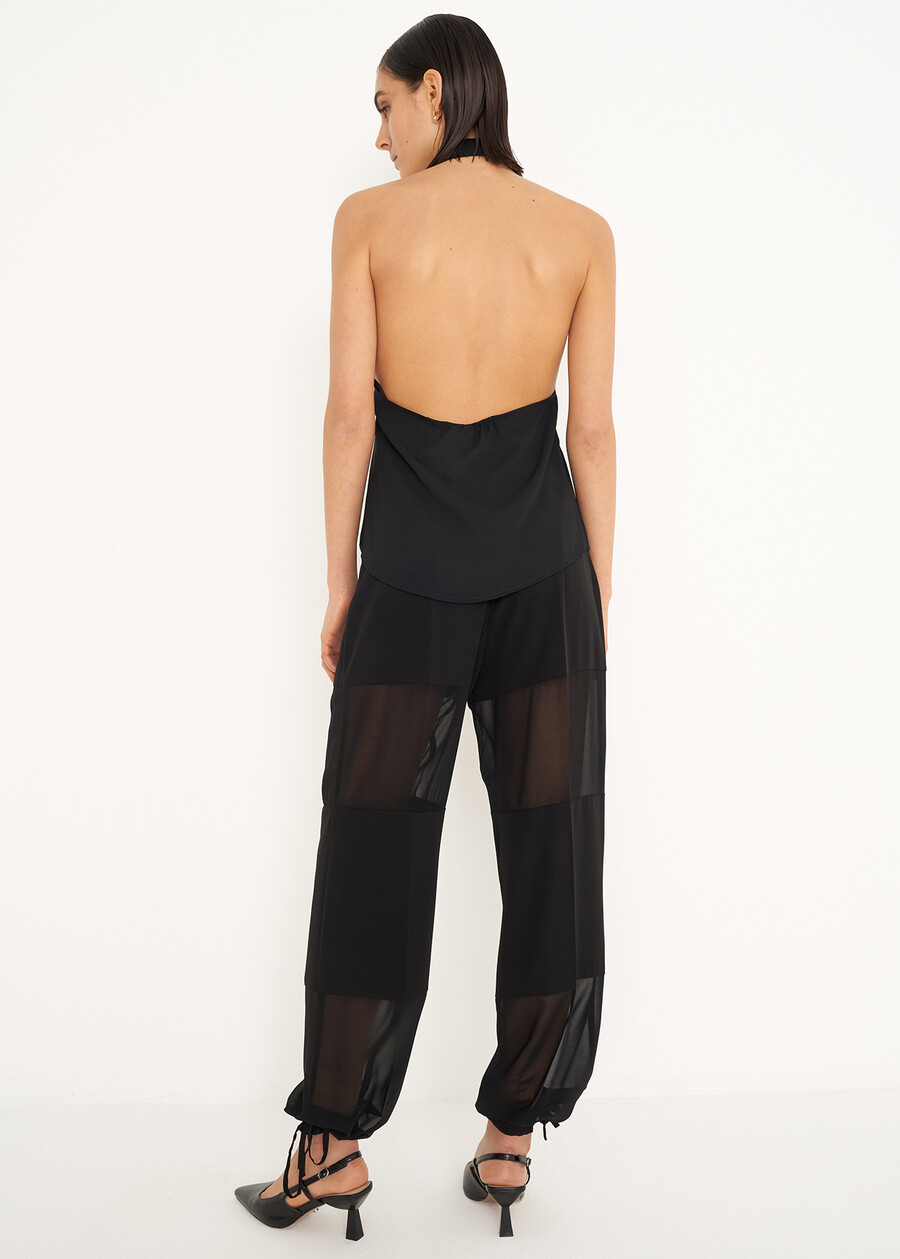 Peleo double-fabric trousers NERO BLACK Woman , image number 3