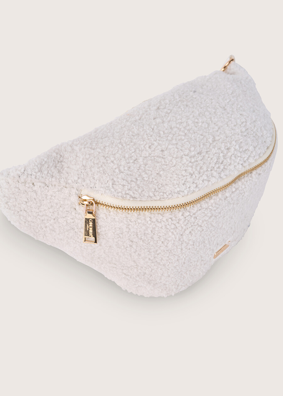 Marsupio Beatrice in tessuto Teddy BEIGE GESSOBLU FIORDALISO Donna , immagine n. 2