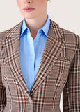 Giacca Gighen a fantasia check MARRONE TIERRA Donna immagine n. 3