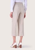 Sara mat effect trousers BEIGE Woman image number 4