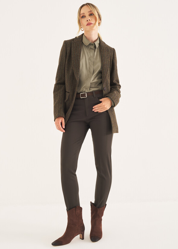 Pantalone Kate Runner in punto Milano BLU GRAFITE Donna null
