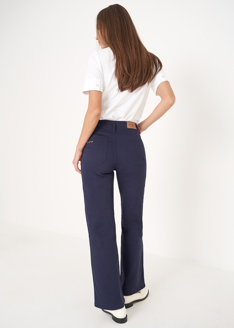 Dean denim cotton trousers DENIM MEDIUM DENIMBLUE OLTREMARE  Woman , image number 4