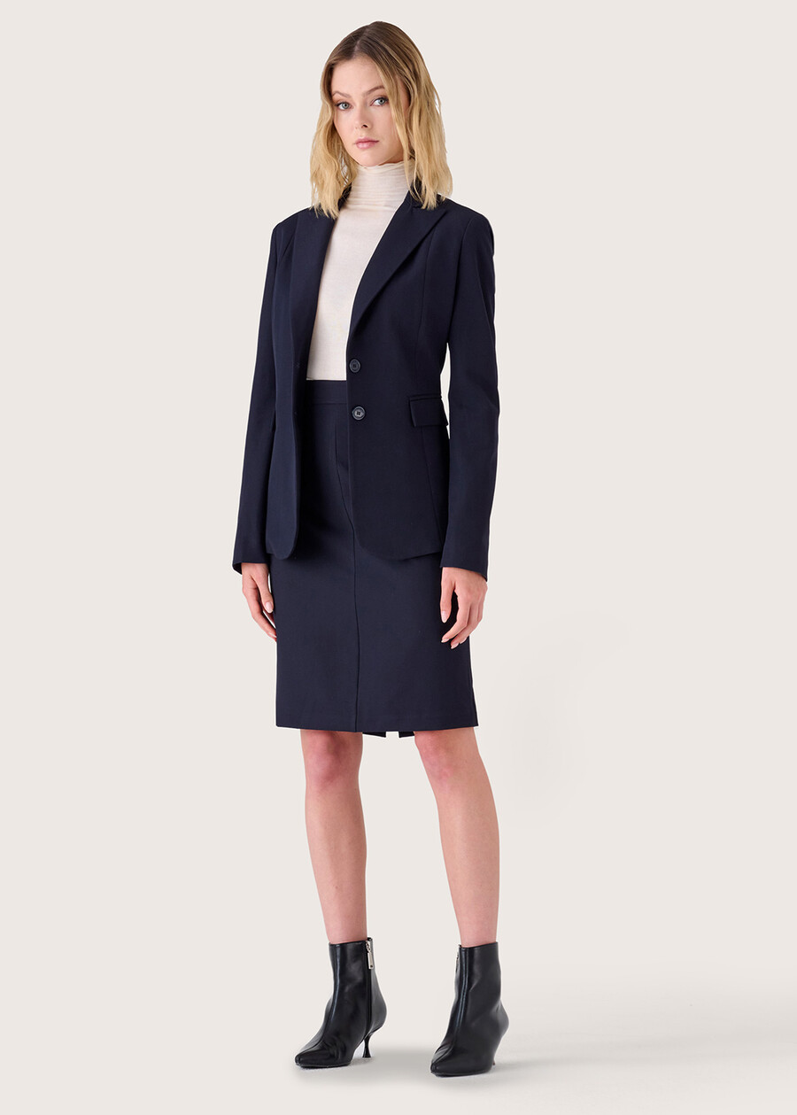 Gonna Gladys in tessuto tecnico NERO BLACKBEIGE GESSOBLU Donna , immagine n. 1