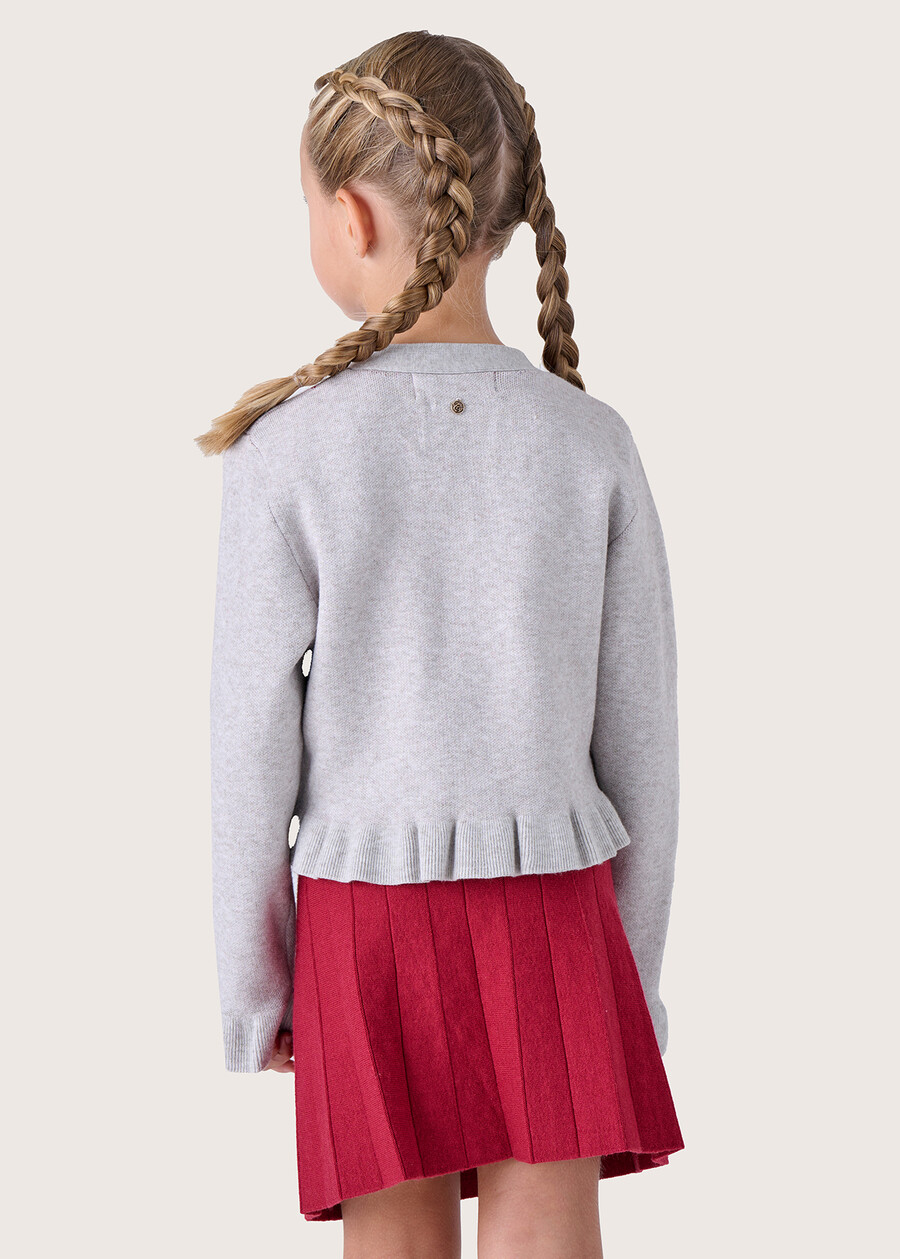 Mosty cardigan style jersey for girls GRIGIO MEDIUM GREY Woman , image number 3